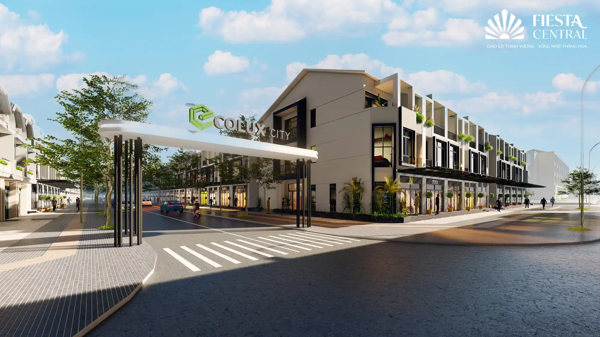 Phối cảnh cổng chào Fiesta Central